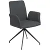 Image de Fauteuil de table en tissu gris foncé