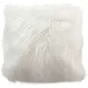Image de Coussin doux à poils longs écru 45 x 45 cm