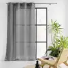 Image de Voilage gris anthracite effet lainage 140 x 240 cm