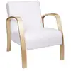 Image de Fauteuil de salon en bouclette blanc