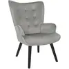 Image de Fauteuil de salon en velours côtelé gris