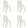 Image de Lot de 4 chaises en bouclette blanches
