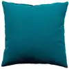 Image de Coussin déhoussable en coton bleu canard 60 x 60 cm