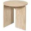 Image de Table d'appoint ronde beige effet travertin d.45 cm