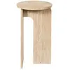 Image de Table d'appoint ronde beige effet travertin d.30 cm