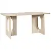 Image de Table à manger effet travertin pour 4 personnes beige