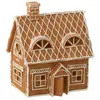 Image de Maison de noël en résine marron 18.5x14x22 cm