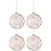 Image de Boite de 4 boules de noël en verre rose 12x12x12 cm