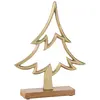 Image de Sapin décoratif en aluminium or 25 cm