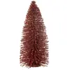 Image de Sapin de noël artificiel en plastique rouge 20x20x48 cm