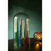 Image de Lot de 3 sapins de noël artificiel en plastique bleu 10x10x41 cm