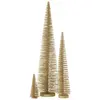 Image de Sapin de noël artificiel en plastique doré 15x15x61 cm