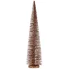 Image de Sapin de noël artificiel en plastique marron 15x15x61 cm