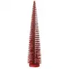 Image de Sapin de noël artificiel en plastique rouge 10x10x39 cm