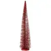 Image de Sapin de noël artificiel en plastique rouge 15x15x61 cm