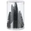 Image de Boite de 4 sapins de noël artificiel en plastique vert h.9 à 15 cm