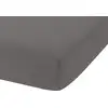 Image de Drap housse en gaze de coton granite 90x190 cm