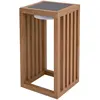 Image de Lanterne solaire rechargeable bois bois h30cm
