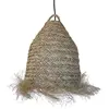 Image de Suspension secteur jonc de mer beige h47cm