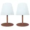 Image de Lot de 2 lampes de table sans fil acier terracotta h16cm