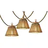 Image de Guirlande solaire hybride bois beige 8m