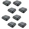 Image de Lot de 8 balise solaires carrées acier noir d12cm