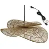 Image de Suspension secteur jute beige d80cm