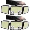 Image de Lot de 2 projecteurs solaires sensor plastique noir 800lm