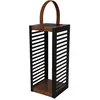 Image de Lanterne solaire rechargeable acier noir h50cm