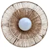 Image de Applique murale sans fil rotin beige d30cm