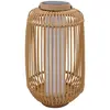 Image de Lanterne solaire rechargeable rotin beige h60cm