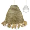 Image de Suspension sans fil jonc de mer beige d100cm