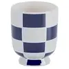 Image de Vase décoratif en céramique à damier bleu 12,2cmx10,2cm