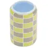 Image de Vase cylindrique à damier céramique jaune 19,4cmx13cm