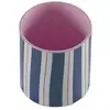 Image de Petit vase cylindrique à rayures bleues 9cm