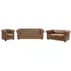 Image de Ensemble canapé fauteuil microfibre marron