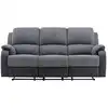 Image de Canapé relaxation microfibre 3 places noir}
