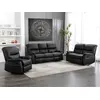 Image de Ensemble canapé fauteuil simili noir