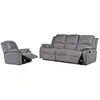 Image de Ensemble canapé fauteuil microfibre gris