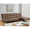 Image de Canapé convertible microfibre 4 places marron