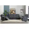 Image de Ensemble canapé fauteuil polyester gris anthracite