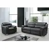 Image de Ensemble canapé fauteuil cuir noir