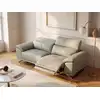 Image de Canapé relaxation cuir 3 places gris clair