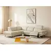 Image de Canapé d'angle cuir 6 places beige