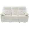 Image de Canapé relaxation cuir 3 places blanc}