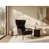 Image de Fauteuil droit cuir noir