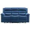 Image de Canapé relaxation polyester 3 places bleu}