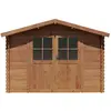 Image de Cabane de jardin bois massif naturel foncé