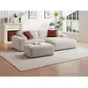 Image de Canapé d'angle velours 4 places beige