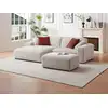 Image de Canapé d'angle velours 4 places beige